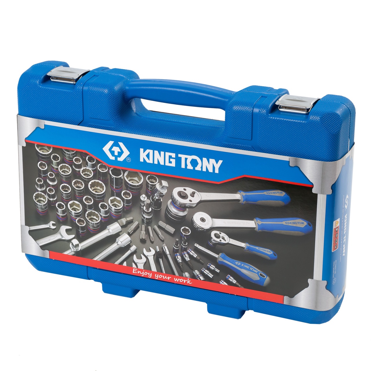 Набор торцевых головок и бит с трещотками 1/4 и 1/2'' 110 пр. KING TONY 7511MR