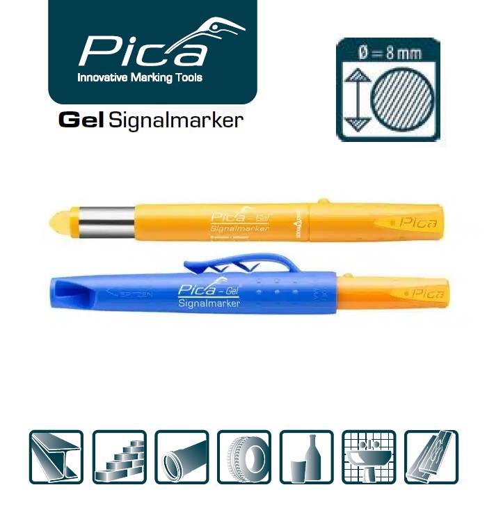 Маркер гелевый промышленный желтый Pica Gel Signalmarker 8084