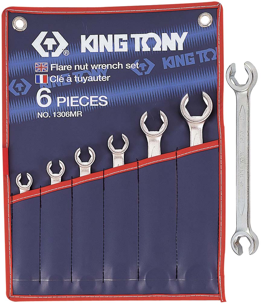 Набор разрезных ключей 6 пр. 8-22 мм KING TONY 1306MR