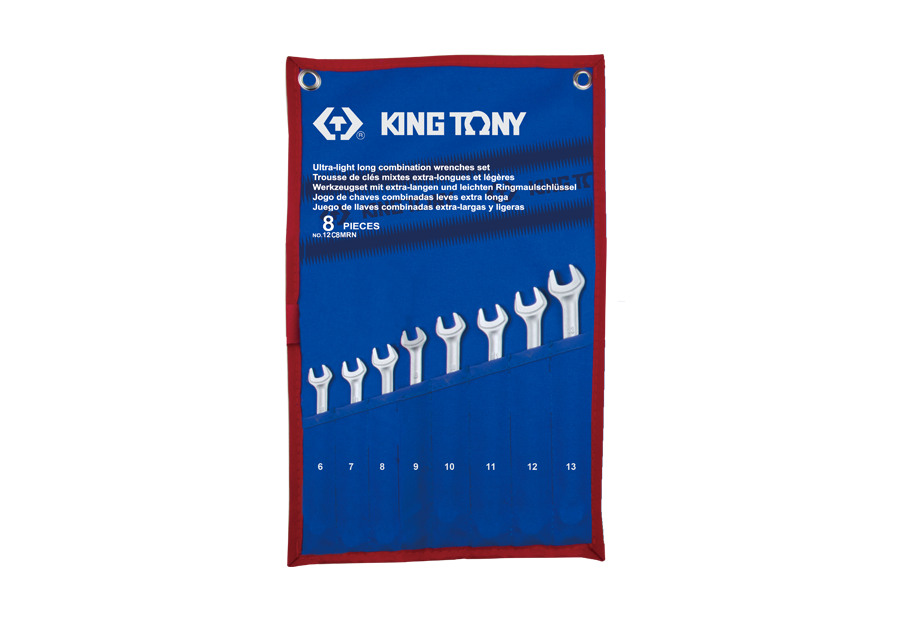 Набор комбинированных удлиненных ключей 8 пр. 6-13 мм KING TONY 12C8MRN
