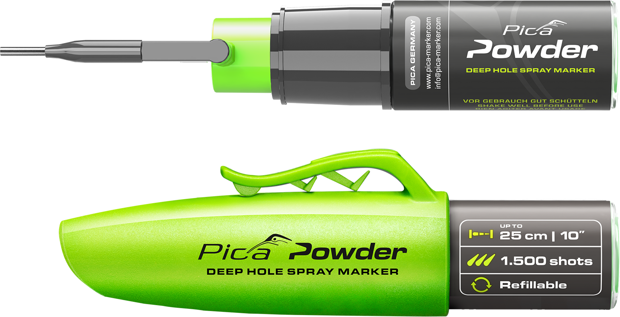 Порошковый маркер-спрей для глубоких отверстий PICA POWDER 2020