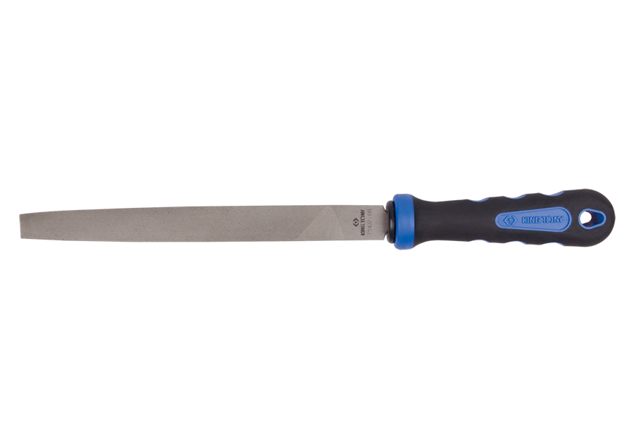 Напильник плоский с рукояткой 200 мм насечка 2 KING TONY 75102-08G