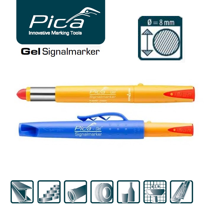Маркер гелевый промышленный красный Pica Gel Signalmarker 8082
