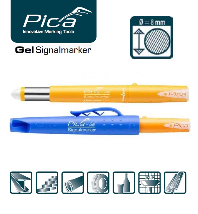 Маркер гелевый промышленный белый Pica Gel Signalmarker 8080