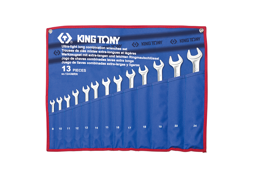 Набор комбинированных удлиненных ключей 13 пр. 8-24 мм KING TONY 12A3MRN