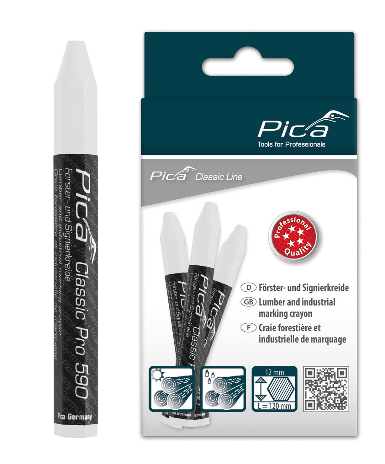 Мелок восковый белый PICA Classic Pro 590/52