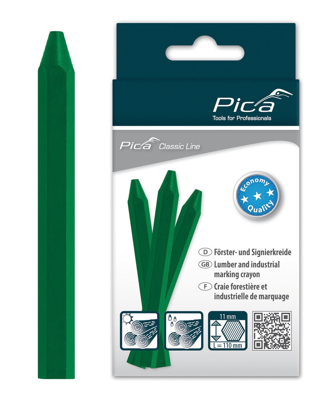 Мелок восковый зеленый PICA Classic Eco 591/36