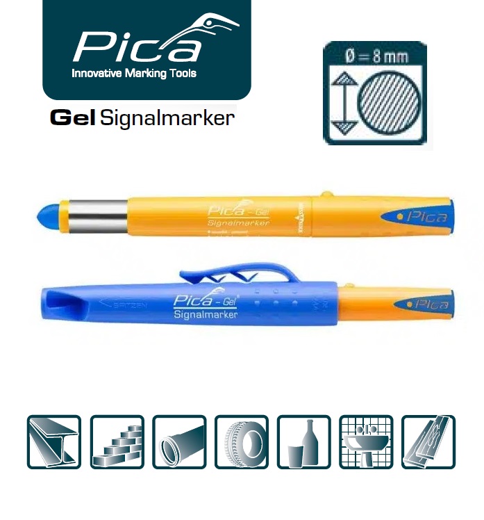 Маркер гелевый промышленный синий Pica Gel Signalmarker 8081
