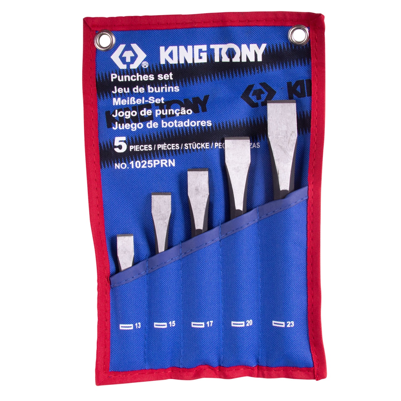 Набор зубил 5 пр. в чехле KING TONY 1025PRN