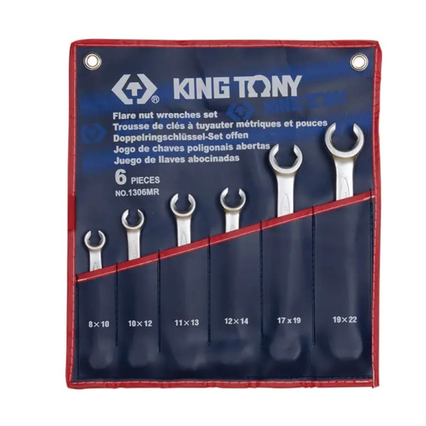 Набор разрезных ключей 6 пр. 8-22 мм KING TONY 1306MR
