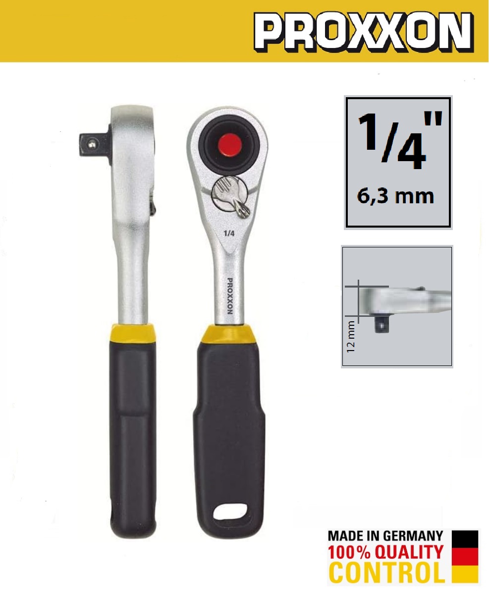 Компактная МИКРО трещотка 1/4'' 72 зубца PROXXON
